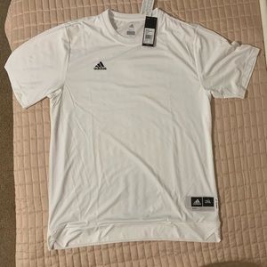 Adidas white “shooter” t-shirt